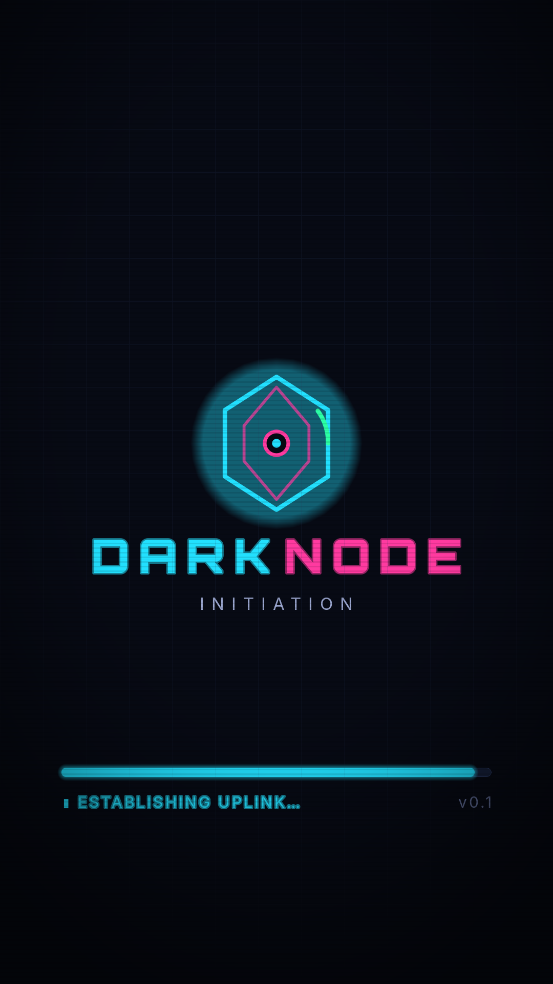 Dark Node boot/uplink splash screen